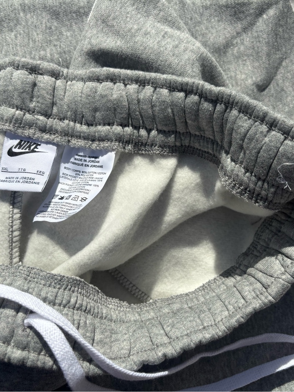 Nike Gray Shorts with White Swoosh - Picture 3 of 3